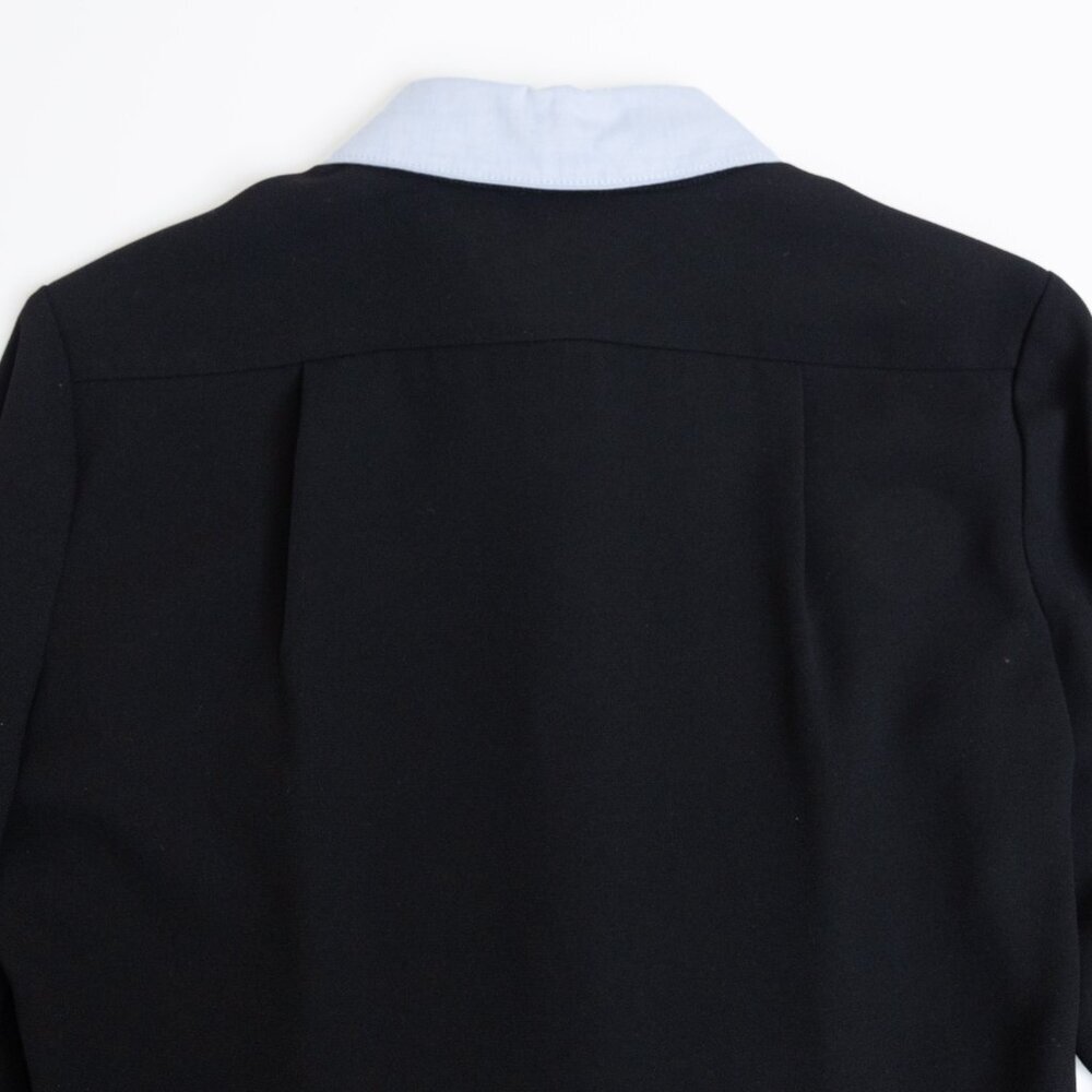 Coach 1941 Black Button Front Collared Shirt Dress Work Dark Academia - Picture 8 of 13